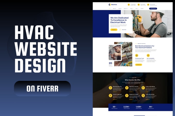 Gig Preview - Do professional hvac website design and development