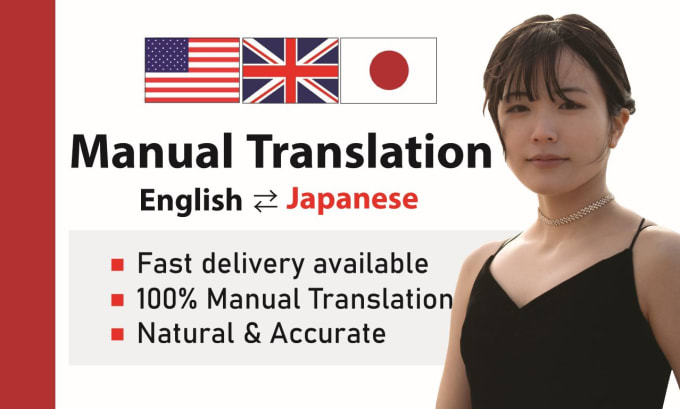 Gig Preview - Translate from english to japanese manually