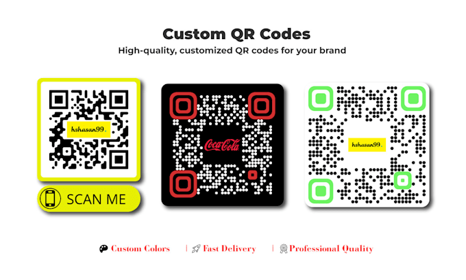 Gig Preview - Create custom qr code design , professional qr generator with logo