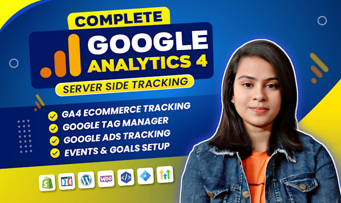 Gig Preview - Setup google analytics 4, ga4 ecommerce tracking, ads conversion tracking, GTM