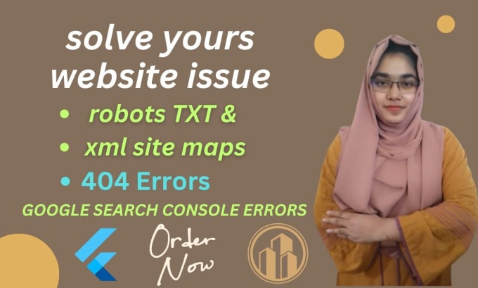 Gig Preview - Fix , 404 error, xml sitemap, robots txt, google search console errors