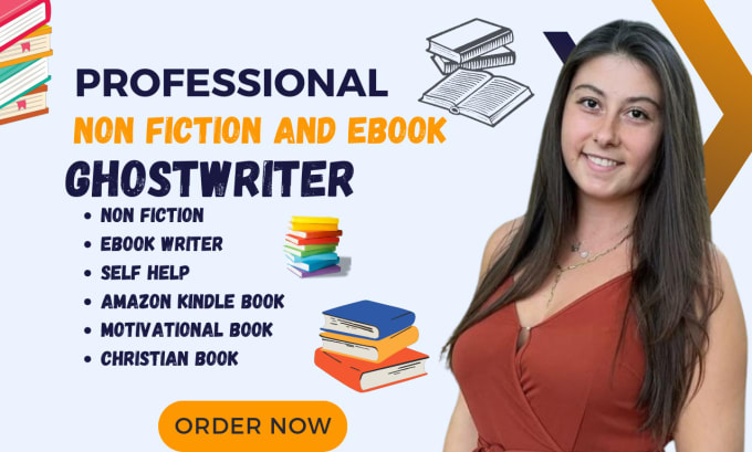 Gig Preview - Be your ebook ghostwriter, non fiction ghostwriter, book writer, amazon KDP