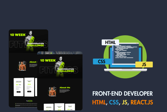 Gig Preview - Be your front developer html, css js, react