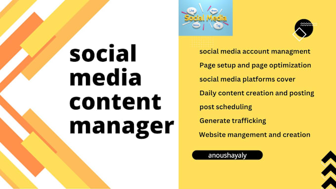 Gig Preview - Be your social media content manager