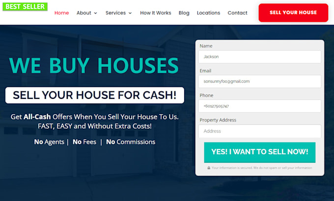 Gig Preview - Build real estate investor website or landing page