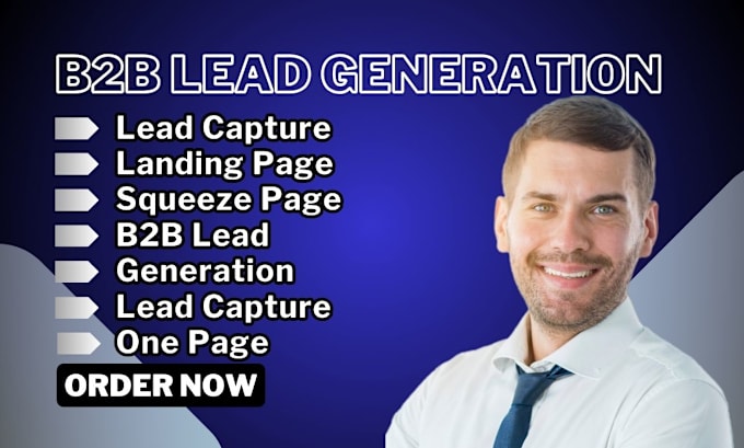 Bestseller - landing page design lead capture one page squeeze page b2b lead generation