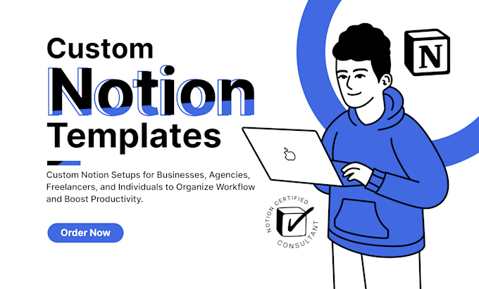 Gig Preview - Build custom notion teamspace template for your business, agency