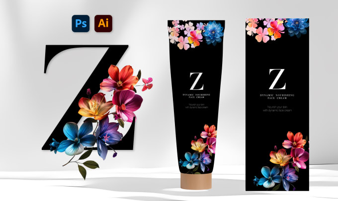 Gig Preview - Design cosmetic product packaging and cosmetic label with box