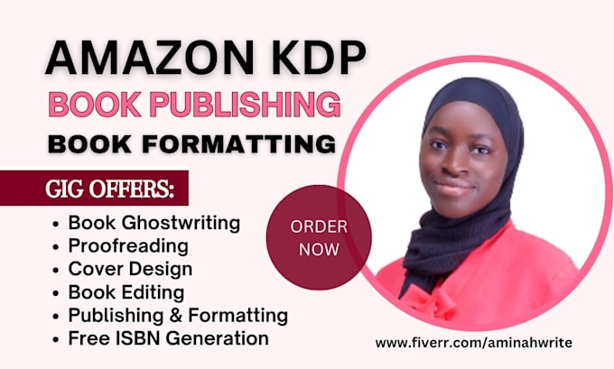 Gig Preview - Do book formatting, amazon kdp book publishing, kdp book editing as ebook writer