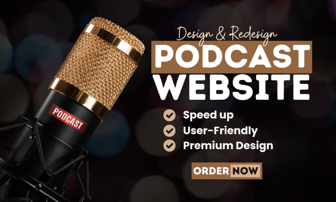 Gig Preview - Design a attractive podcast website