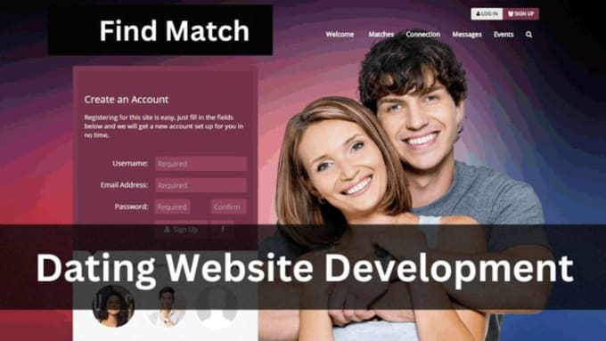 Gig Preview - Do dating website development and find match web app