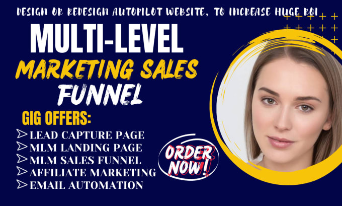 Gig Preview - Mlm sales funnel, mlm landing page, mlm recruitment funnel, sales funnel for mlm