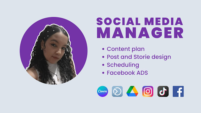 Gig Preview - Be your social media manager and post designer