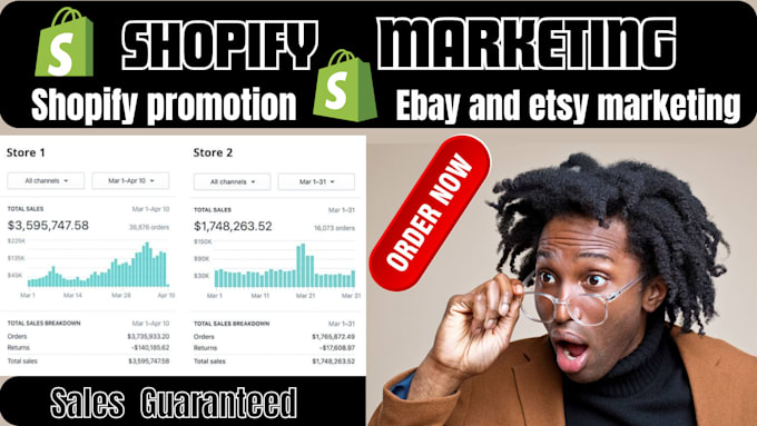 Gig Preview - Set up shopify ebay etsy store manage shopify ads for ecommerce sales traffic