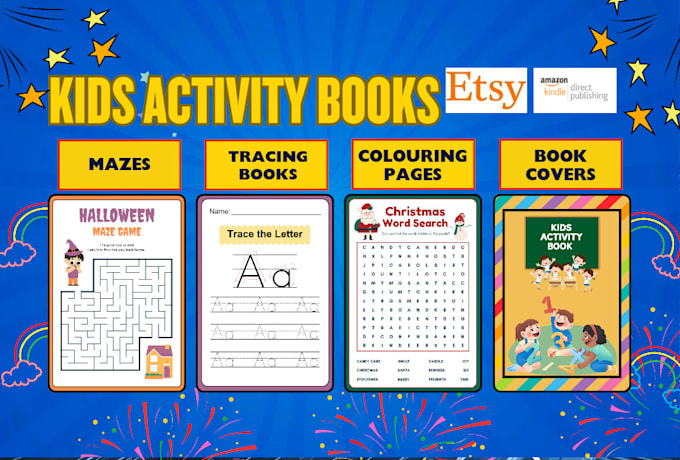 Bestseller - design kids activity books kdp books and book covers