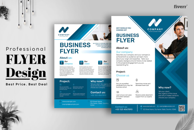 Bestseller - design clean, professional flyer, brochure and postcard