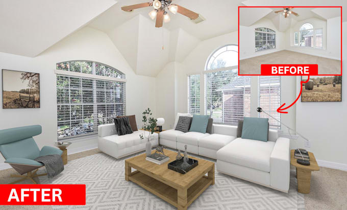 Gig Preview - Do realistic virtual staging and renovation for real estate business