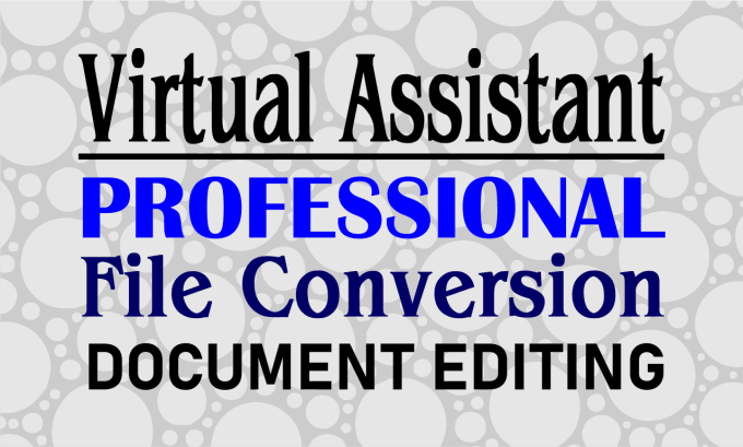 Gig Preview - Be a your personal file conversion virtual assistant