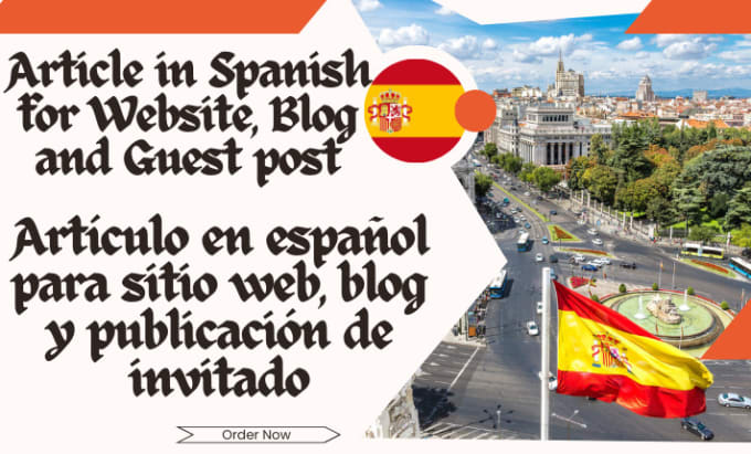 Gig Preview - Write your article in spanish for blog, website and guest post