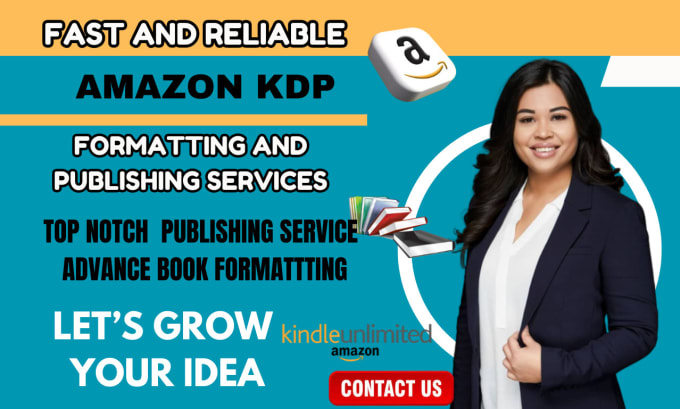 Gig Preview - Do ebook formatting kindle paperback publishing for amazon kdp ebook writer