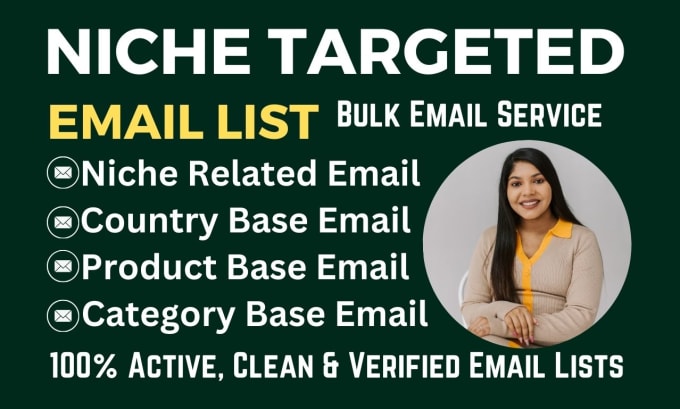 Gig Preview - Build niche targeted email list,bulk email list for email marketing