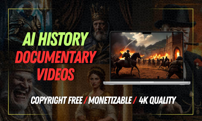 Gig Preview - Create ai history documentary youtube videos