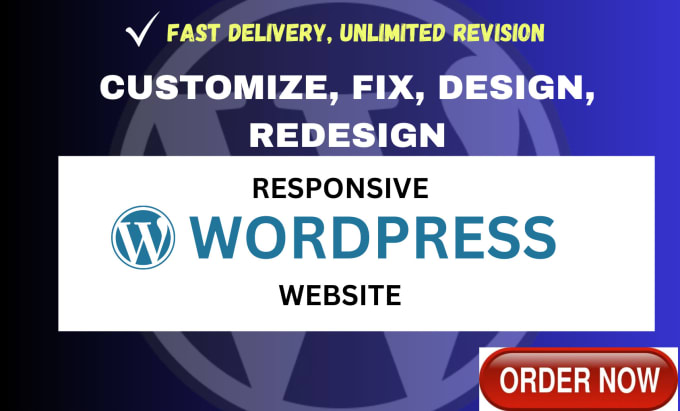 Gig Preview - Do wordpress website design on bluehost godaddy hostinger