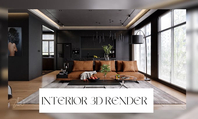 Gig Preview - Create realistic render and 3d model interior design