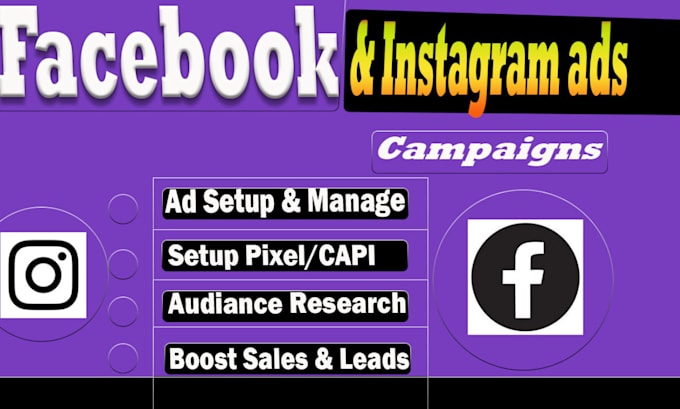 Gig Preview - Manage shopify facebook ads campaign instagram ads fb marketing advertising