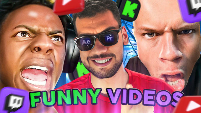 Bestseller - edit twitch or kick stream vod for a funny youtube video