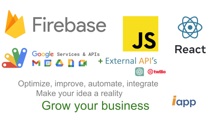 Gig Preview - Automate your business processes with a web or mobile app firebase cloudflare ai