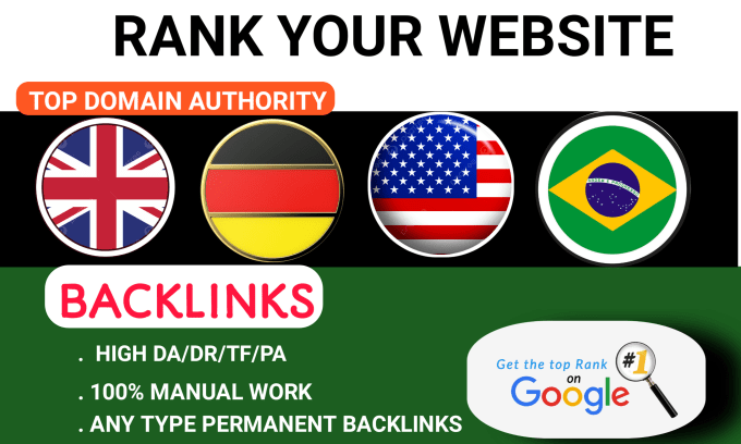 Gig Preview - Do seo german usa uk brazil dofollow da90 forum link building homepage backlinks