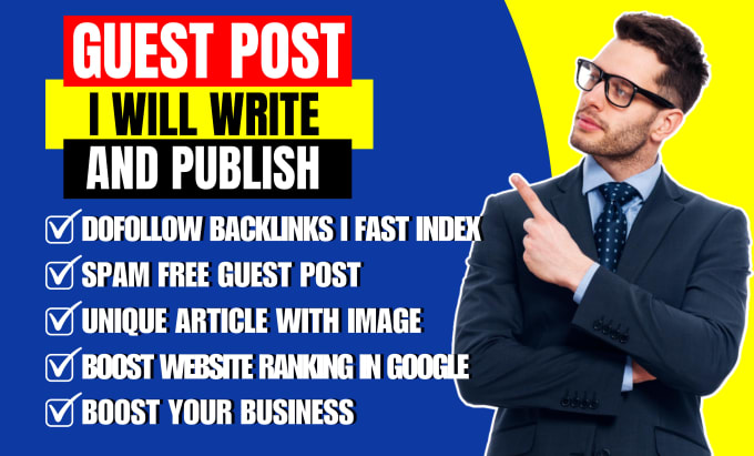 Bestseller - write and publish 10 guest posts with SEO dofollow backlinks