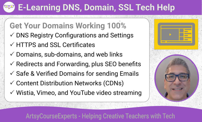 Gig Preview - Set up or fix your dns, domain, links, and SSL for online courses or communities