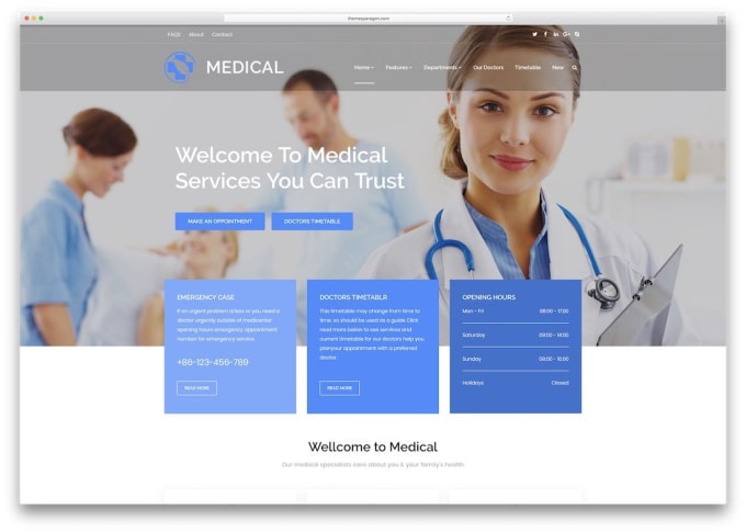 Gig Preview - Design healthcare staffing agency website, job board and recruitment website