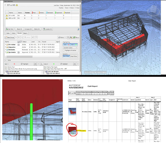 Bestseller - create clash detection report and simulation of the construction with navisworks