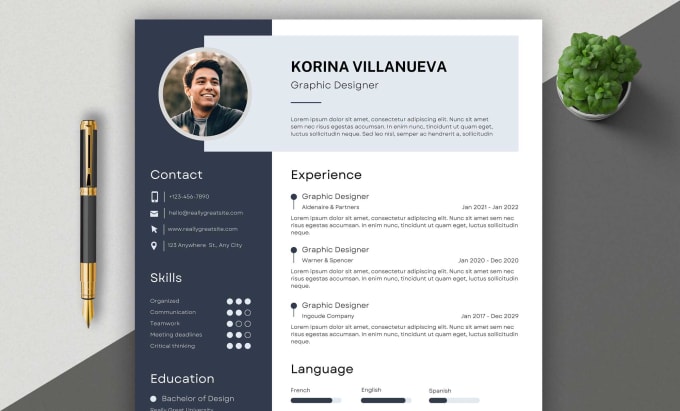 Gig Preview - Do professional resume design or modern cv template