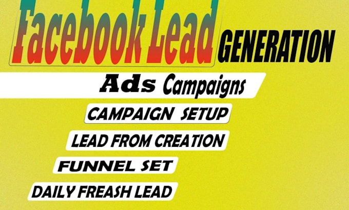 Gig Preview - Create facebook lead generation ads campaign in your ad manager