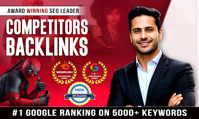 Gig Preview - Boost your SEO with targeted competitor backlink strategies