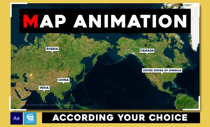 Gig Preview - Do map animation for your geopolitics videos using geolayer3