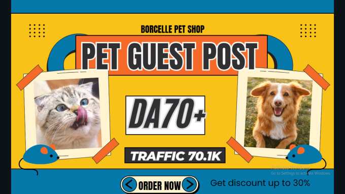 Gig Preview - Publish pet guest post on da 70 pet blog with pet backlink