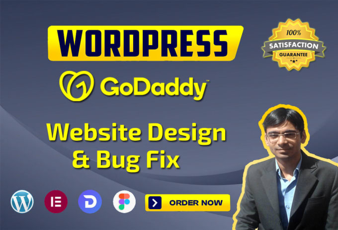 Gig Preview - Do wordpress website design godaddy website design