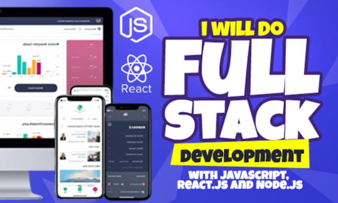 Gig Preview - Do full stack development with javascript, react, node js and html css