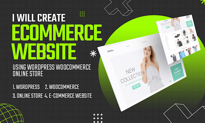 Gig Preview - Develop and design wordpress ecommerce website woocommerce online store for you