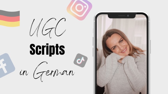 Gig Preview - Write your ugc ad script in german or reels tiktok videos