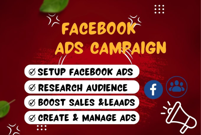 Bestseller - set up facebook ads campaign, run fb ads campaign