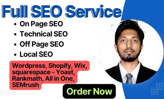 Bestseller - do website full SEO on page, off page and technical for wordpress, shopify, wix