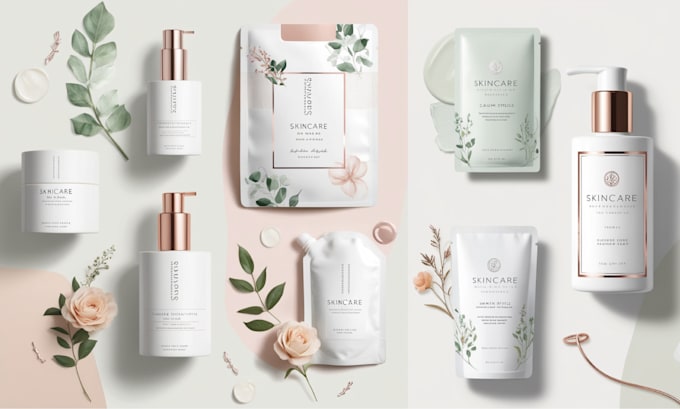 Gig Preview - Do elegant cosmetic, skincare, cbd oil and label packaging