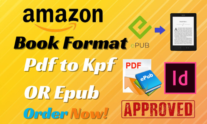 Gig Preview - Convert PDF to epub, mobi, kdp paperback, ebook conversion, ebook formatting