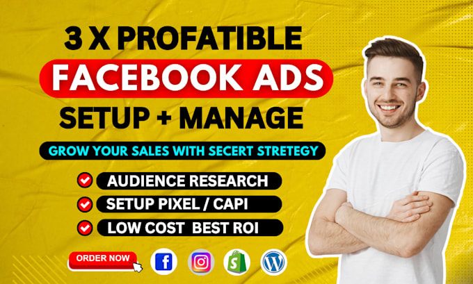 Gig Preview - Be your shopify facebook ads campaign, fb meta ads campaign run fb ads campaign